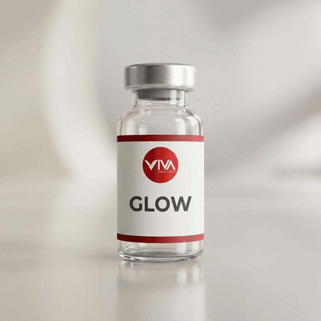 GLOW (GHK-Cu + BPC-157 + TB-500) — Viva Medical Center (illustrative)